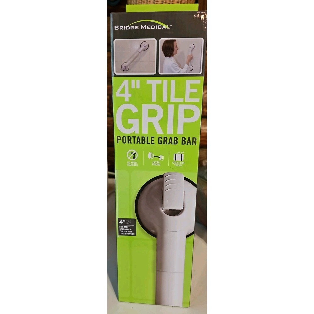 Bridge Medical Grab Bar 4 Inch tile Size for Bathtubs And Shower